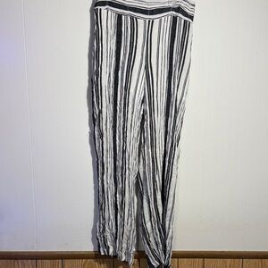 Black and White Striped Pants